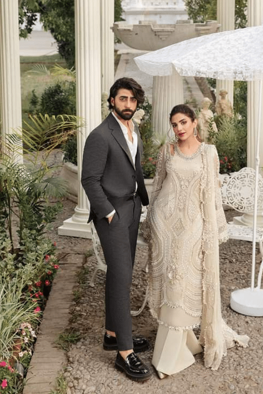 Maria B Embroidered Chiffon Suit | MPC-24-104