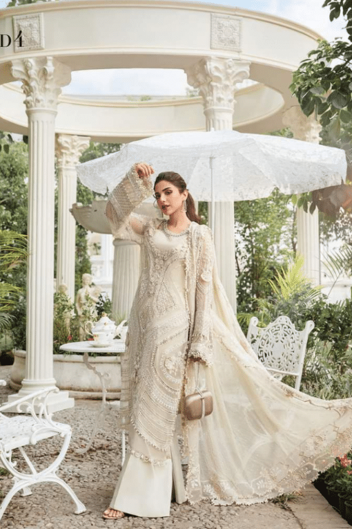 Maria B Embroidered Chiffon Suit | MPC-24-104