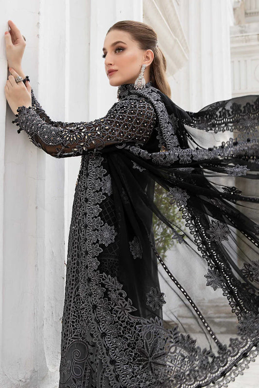 Maria B Embroidered Chiffon Suit | MPC-24-101