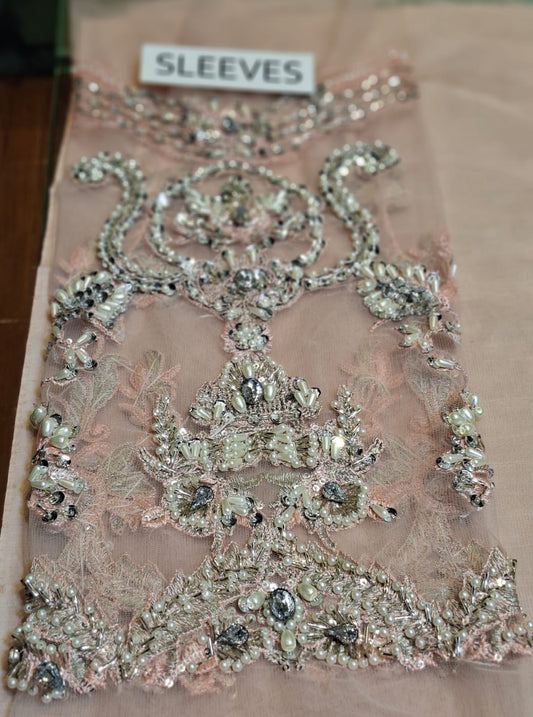 AFA - Gulaal - Peach - Gulnoor Embroidered Net 3-Pc Suit WS-18 - 127