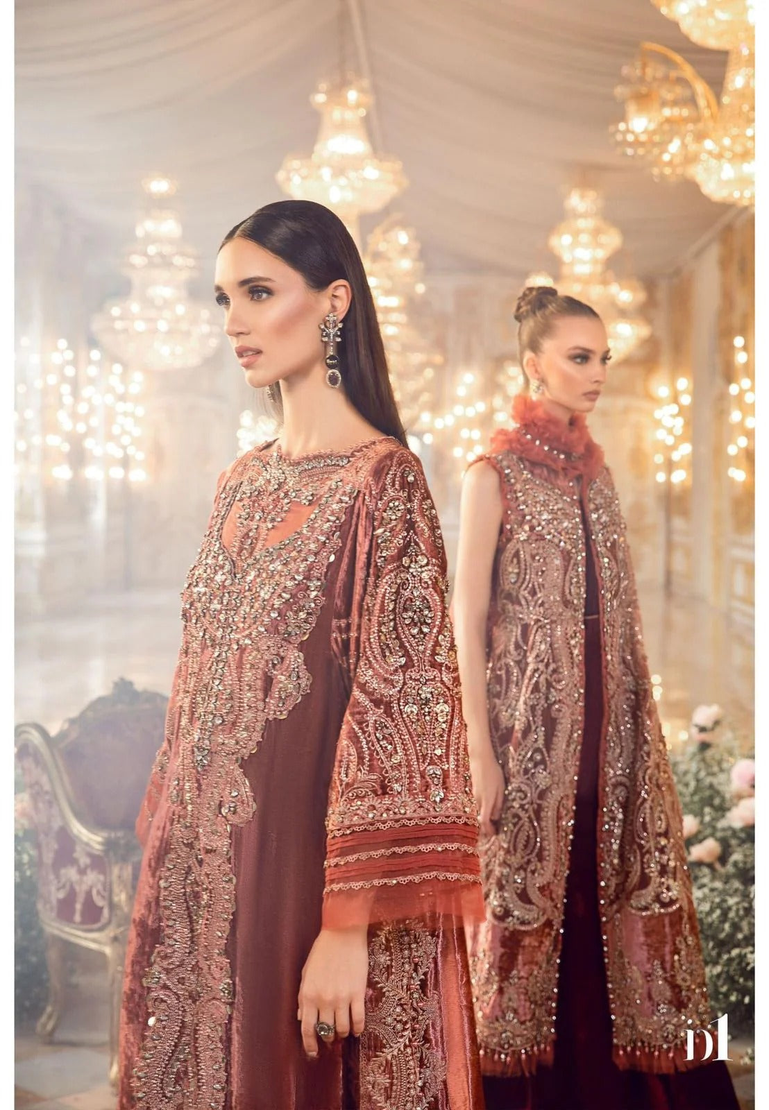 Maria B Mbroidered | Salmon Pink BD-2701