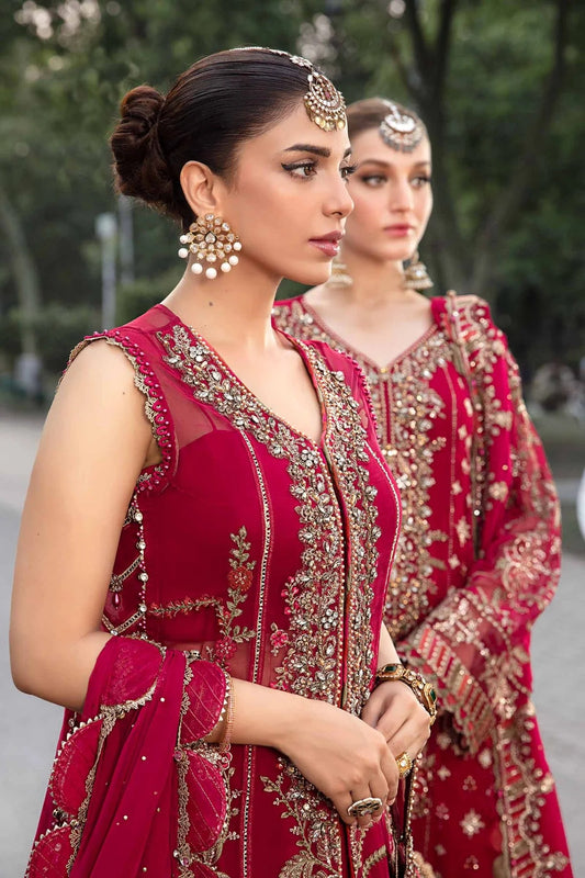 Maria B Embroidered Chiffon Suit | MPC-24-107