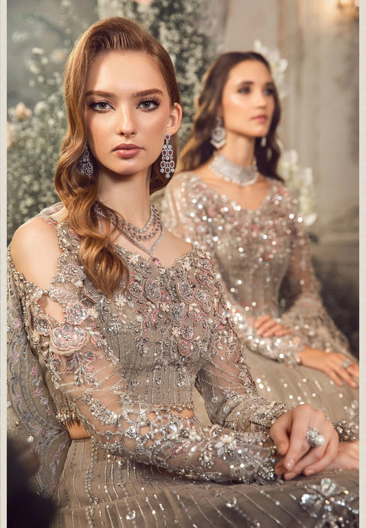 MARIA. B Unstitched MBROIDERED Grey BD-2703