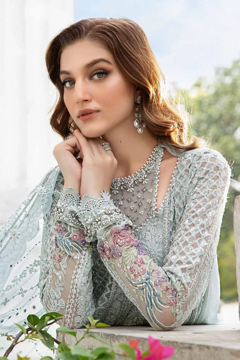 Maria B Embroidered Chiffon Suit | MPC-24-103