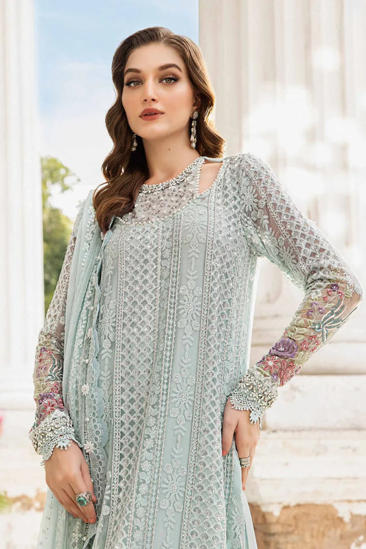 Maria B Embroidered Chiffon Suit | MPC-24-103