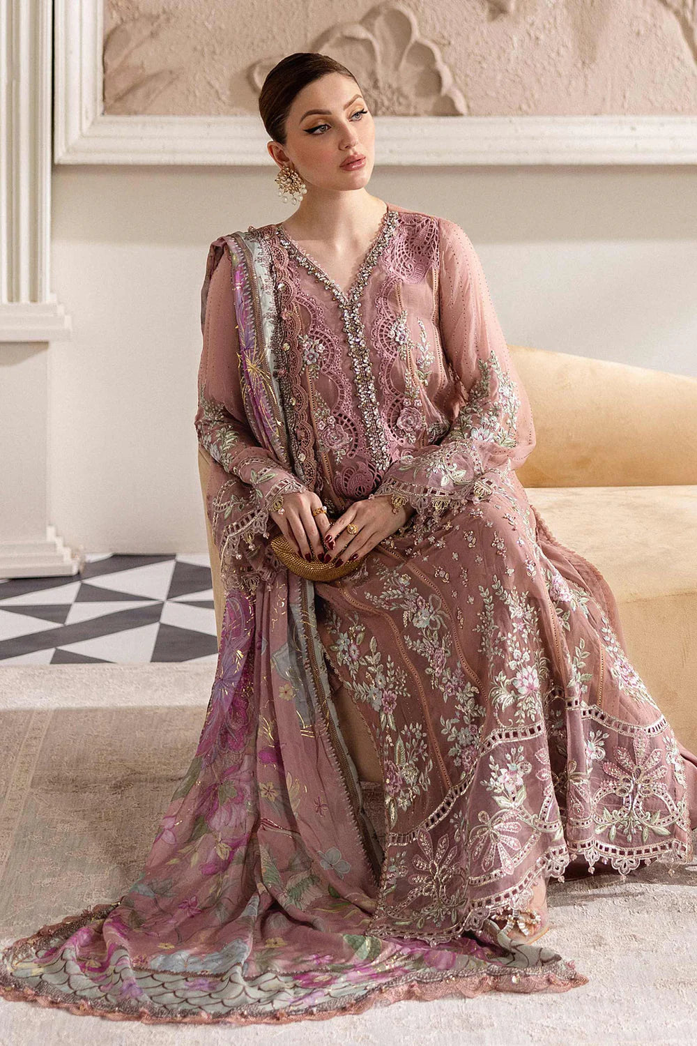 AFA - MARIA B - 3PC EMBROIDERED CHIFFON - 94