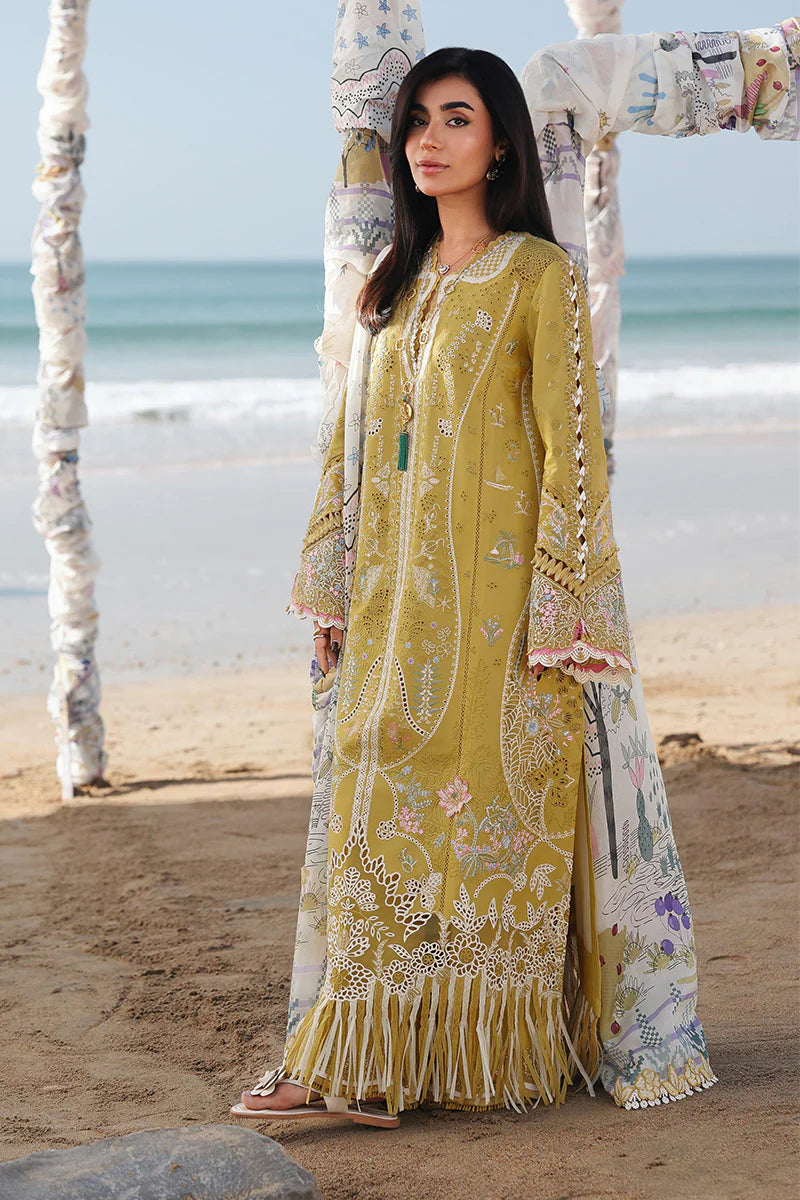 AFA - Qalamkar - Sahil - HIRA - Embroidered Luxury Lawn Unstitched 3Pc SA-07 - 240