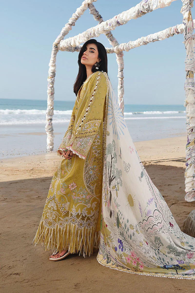 AFA - Qalamkar - Sahil - HIRA - Embroidered Luxury Lawn Unstitched 3Pc SA-07 - 240