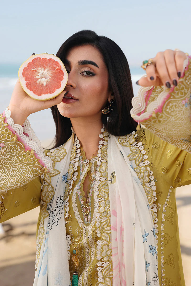 AFA - Qalamkar - Sahil - HIRA - Embroidered Luxury Lawn Unstitched 3Pc SA-07 - 240