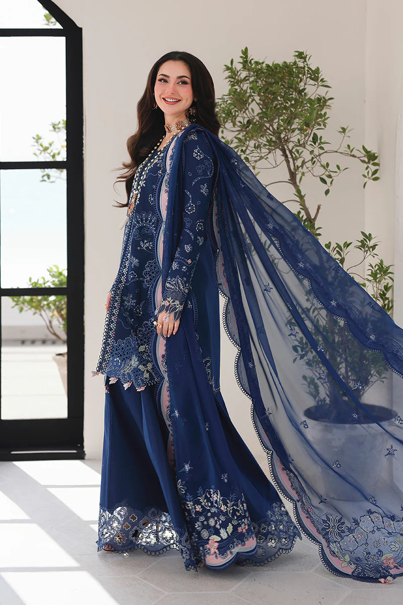 AFA - Qalamkar Sahil - ESMA - Embroidered Luxury Lawn Unstitched 3Pc Suit SA-16 - 235