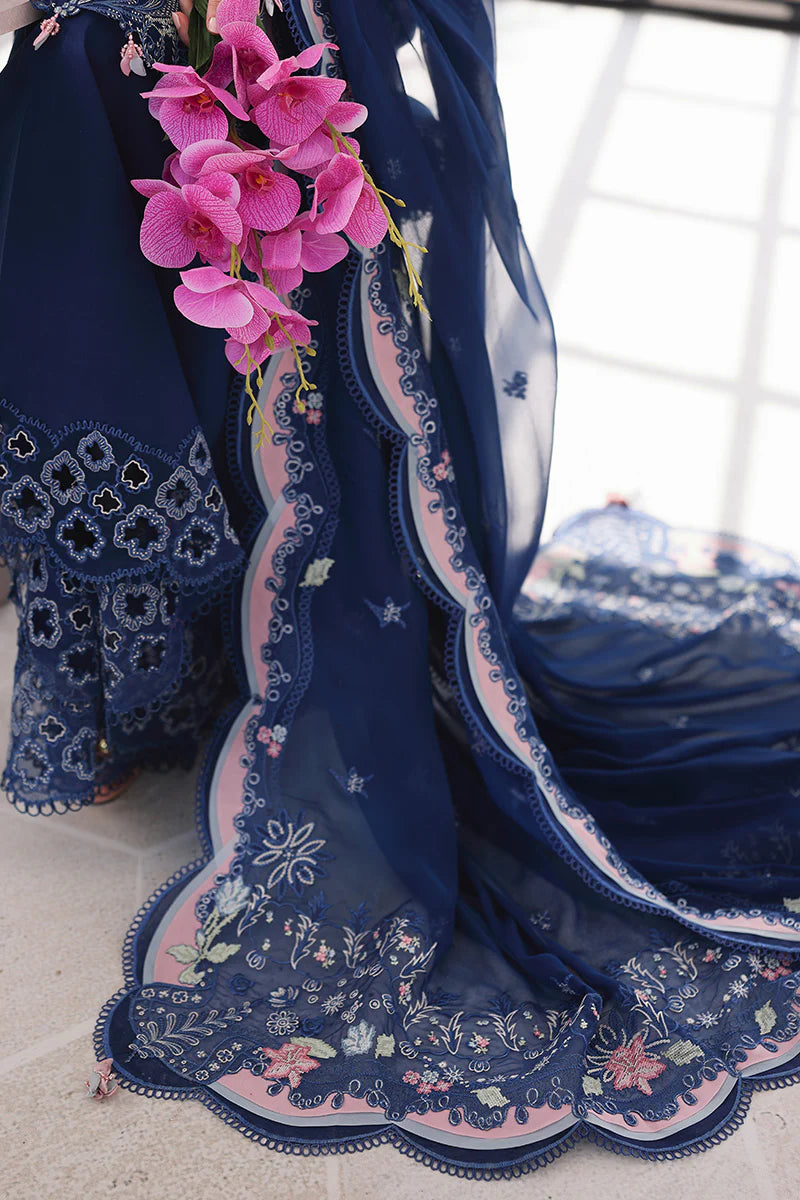 AFA - Qalamkar Sahil - ESMA - Embroidered Luxury Lawn Unstitched 3Pc Suit SA-16 - 235