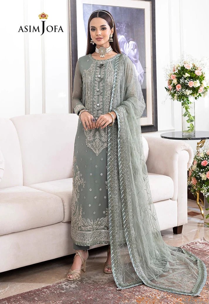 AFA - ASIM JOFA - EMBROIDERED CHIFFON UNSTITCHED 3PC - 230