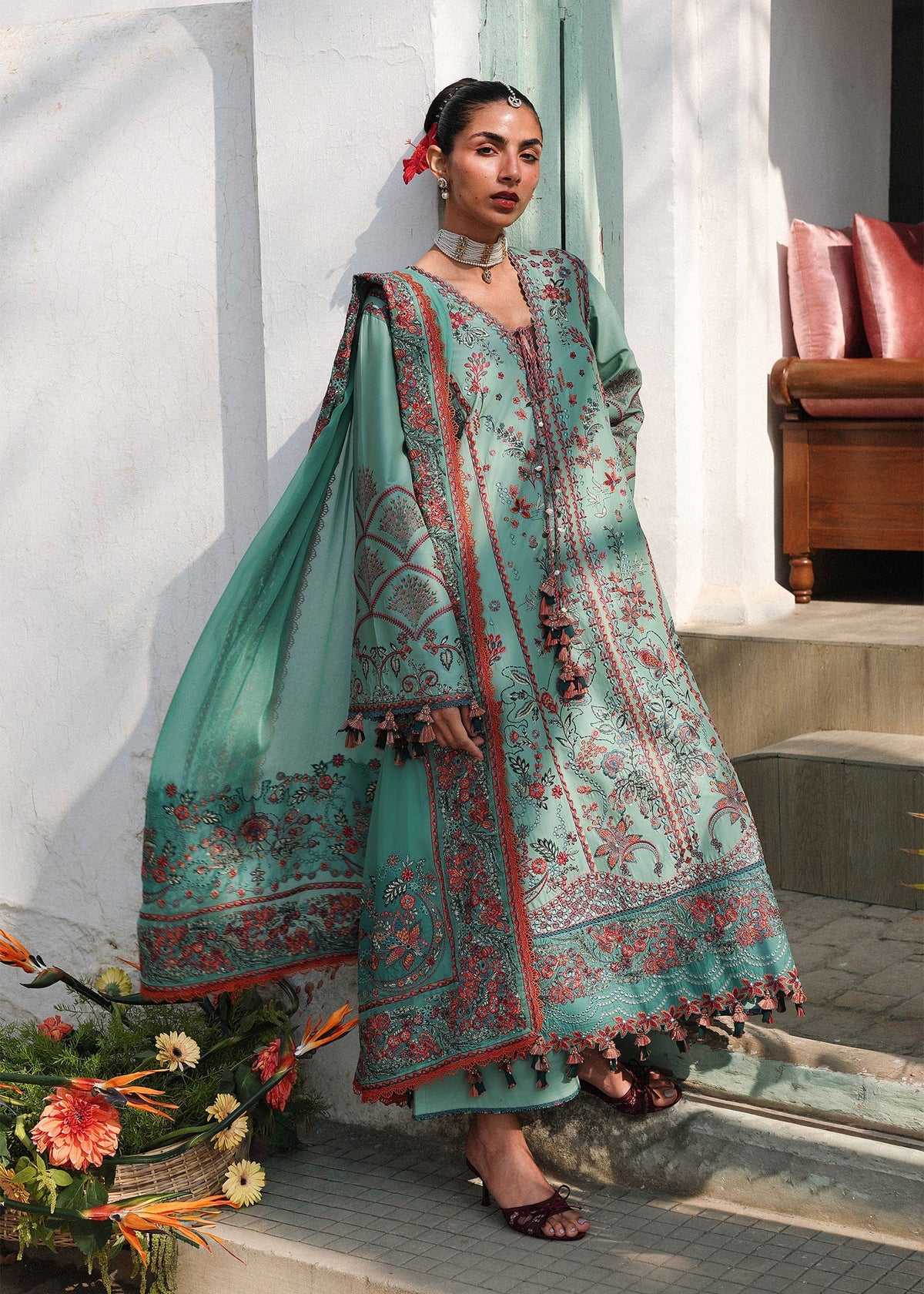 AFA - HUSSAIN REHAR LAWN - Verdant - 3PC SUIT - 180