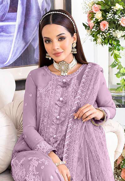 AFA - ASIM JOFA - EMBROIDERED CHIFFON UNSTITCHED 3PC - 229