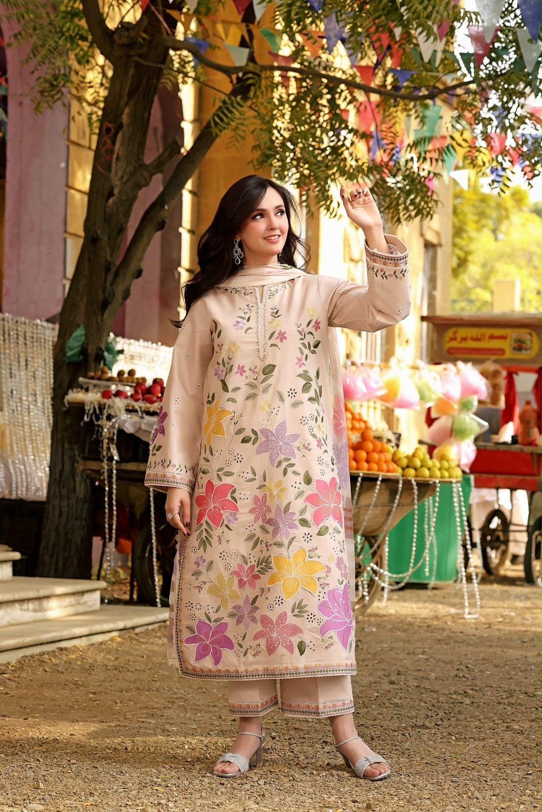 AFA - ANEELAS - EMBROIDERD UNSTICHED 3PC - 226