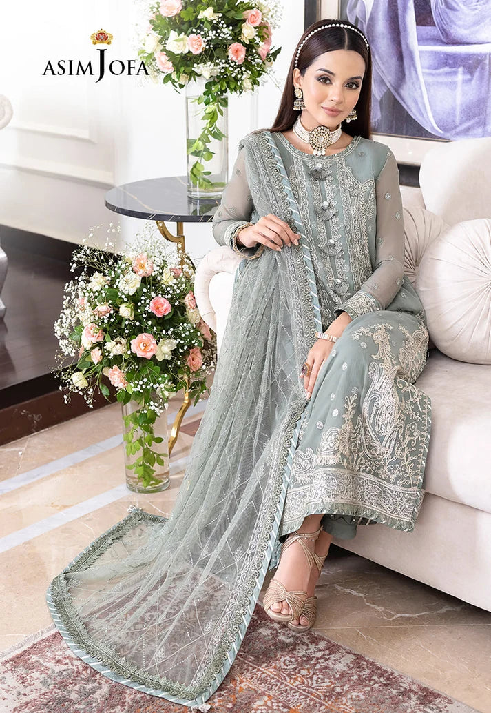 AFA - ASIM JOFA - EMBROIDERED CHIFFON UNSTITCHED 3PC - 230
