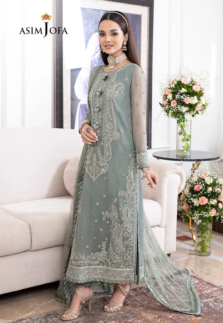 AFA - ASIM JOFA - EMBROIDERED CHIFFON UNSTITCHED 3PC - 230