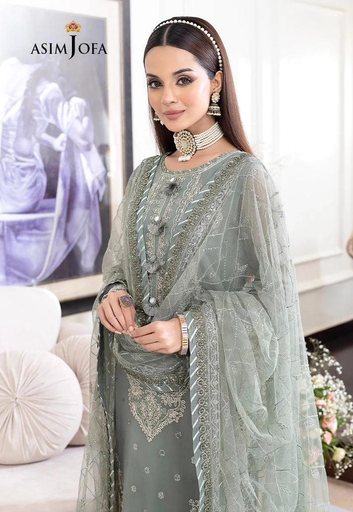 AFA - ASIM JOFA - EMBROIDERED CHIFFON UNSTITCHED 3PC - 230