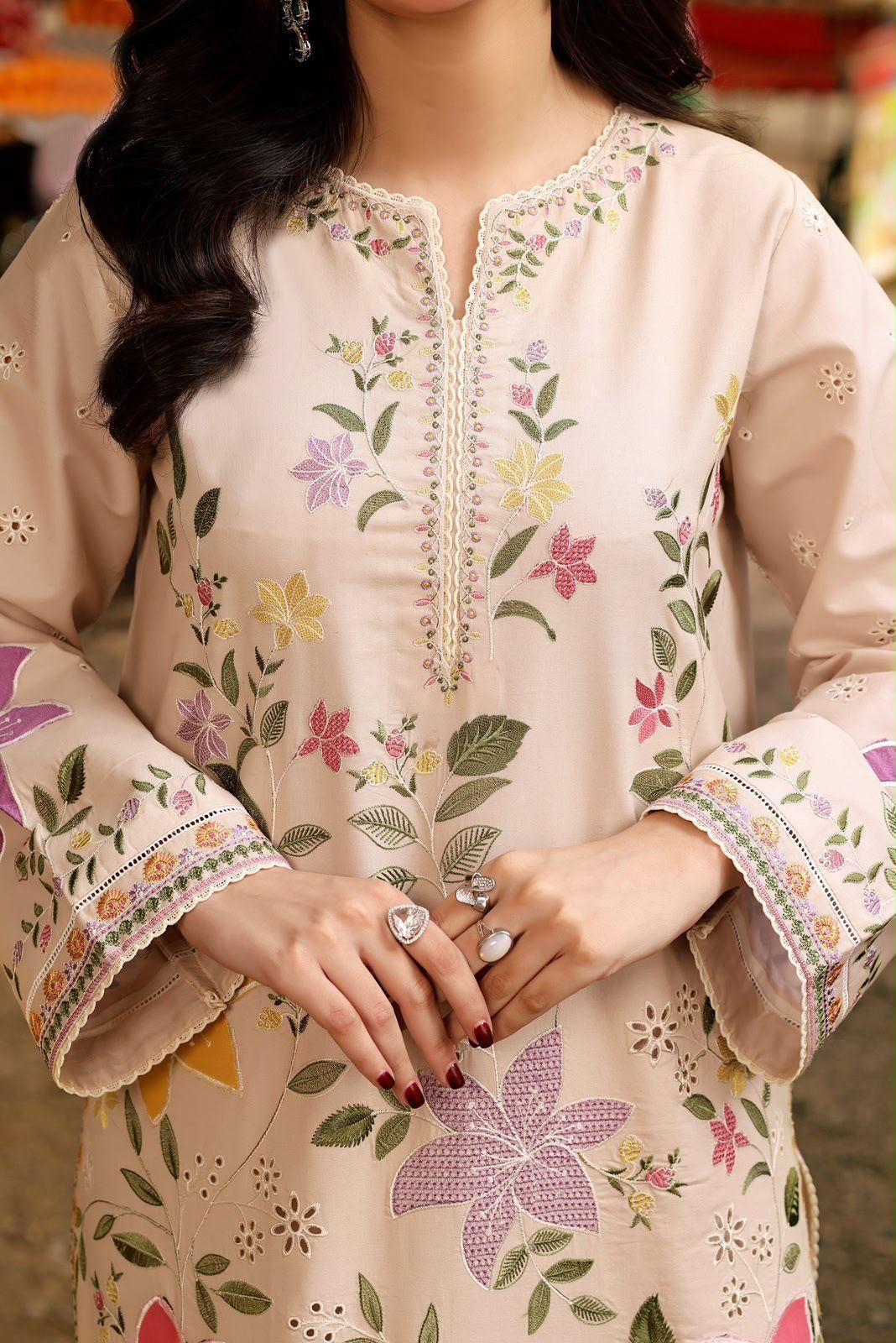 AFA - ANEELAS - EMBROIDERD UNSTICHED 3PC - 226