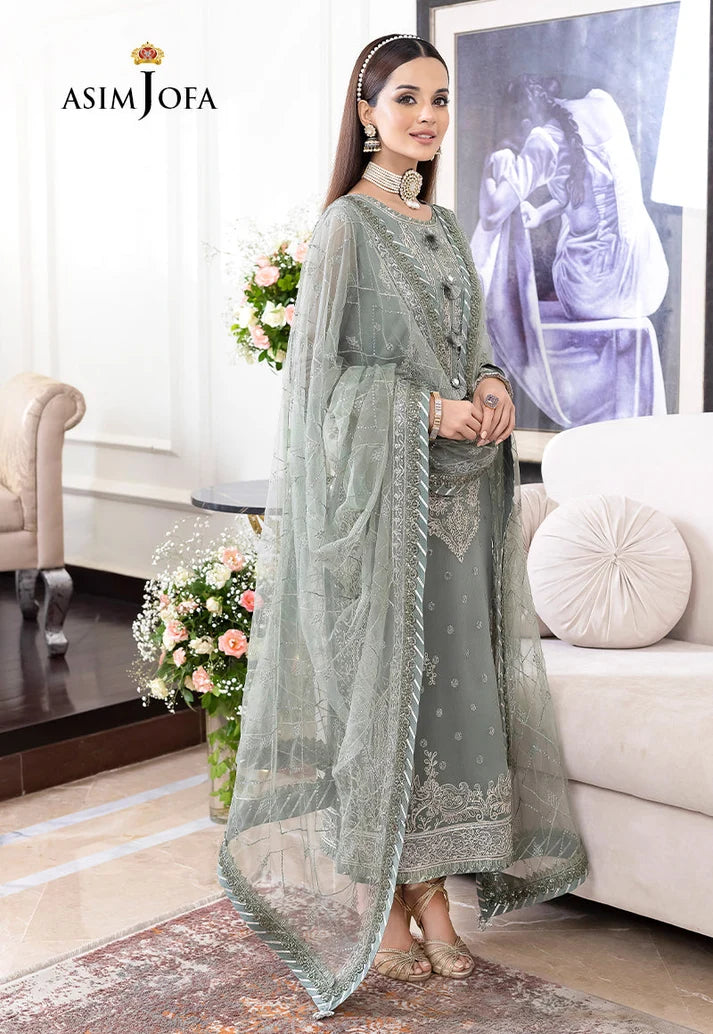 AFA - ASIM JOFA - EMBROIDERED CHIFFON UNSTITCHED 3PC - 230