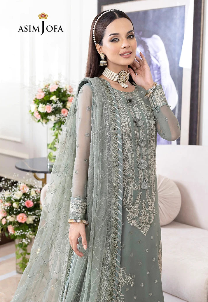 AFA - ASIM JOFA - EMBROIDERED CHIFFON UNSTITCHED 3PC - 230
