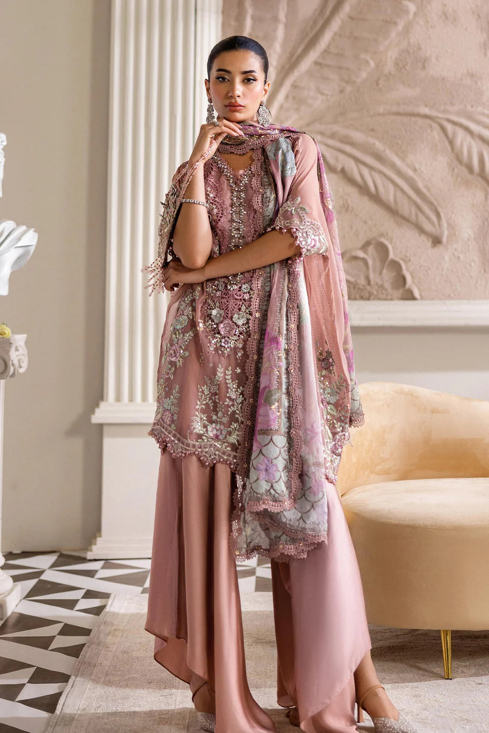 AFA - MARIA B - 3PC EMBROIDERED CHIFFON - 94
