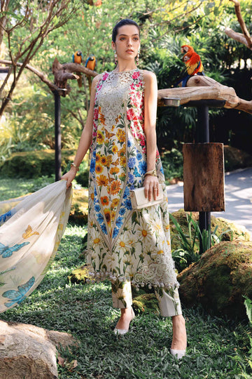 AFA - MARIA B - 3 PC Unstitched Embroidered Lawn Suit - 194