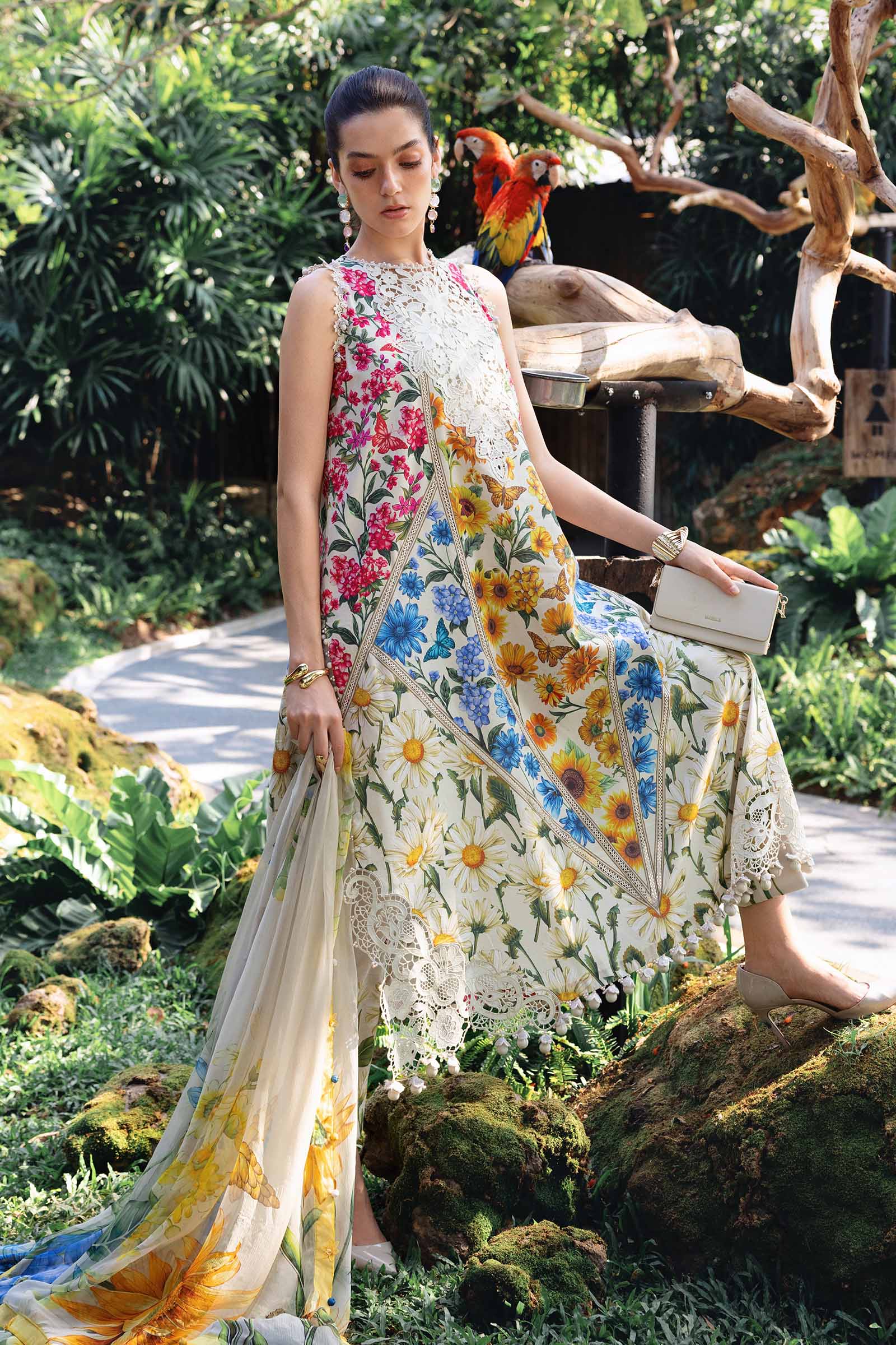 AFA - MARIA B - 3 PC Unstitched Embroidered Lawn Suit - 194