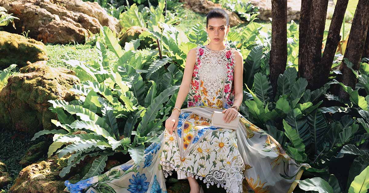 AFA - MARIA B - 3 PC Unstitched Embroidered Lawn Suit - 194