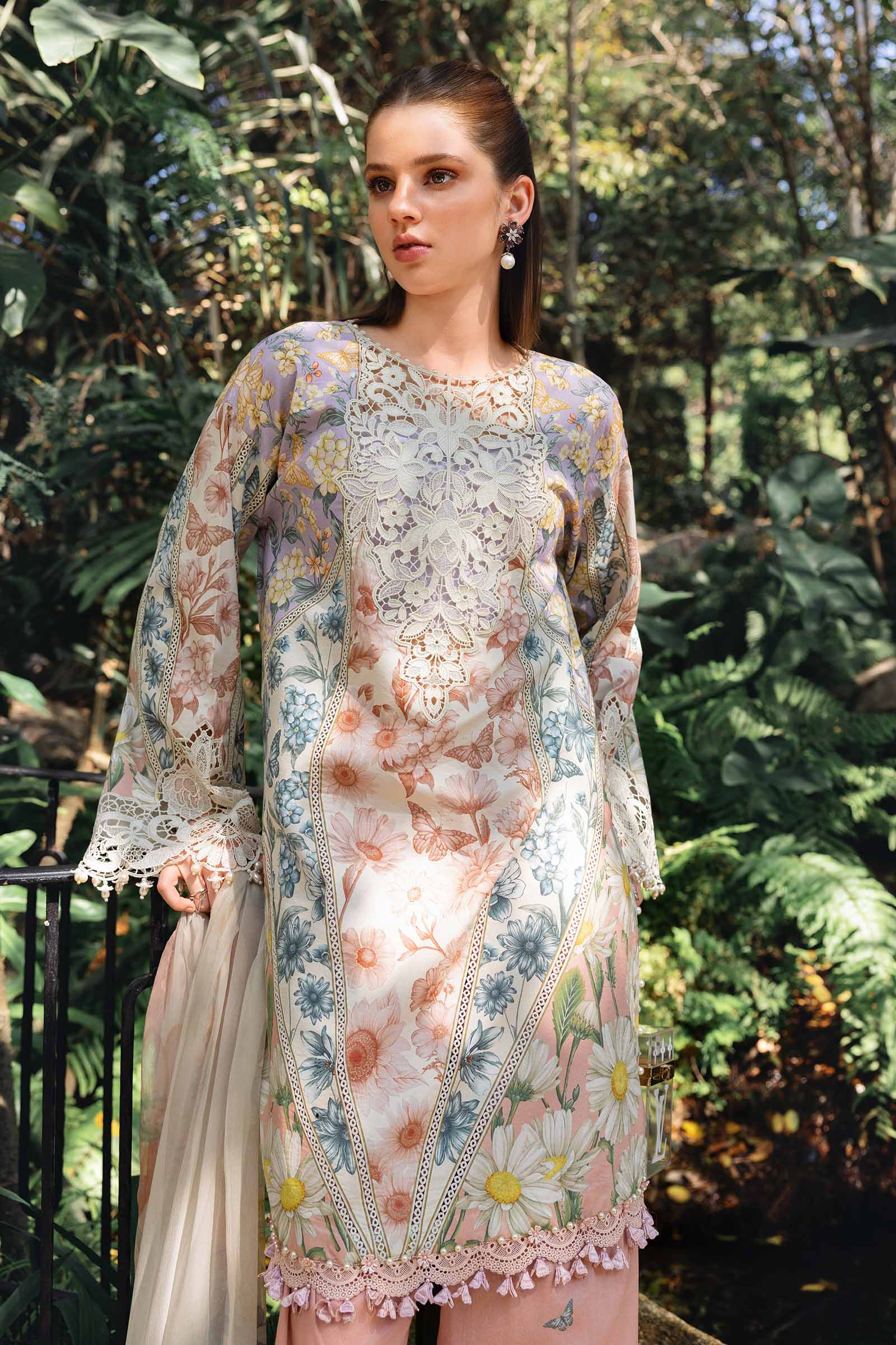 AFA - MARIA B - 3 PC Unstitched Embroidered Lawn Suit - 192