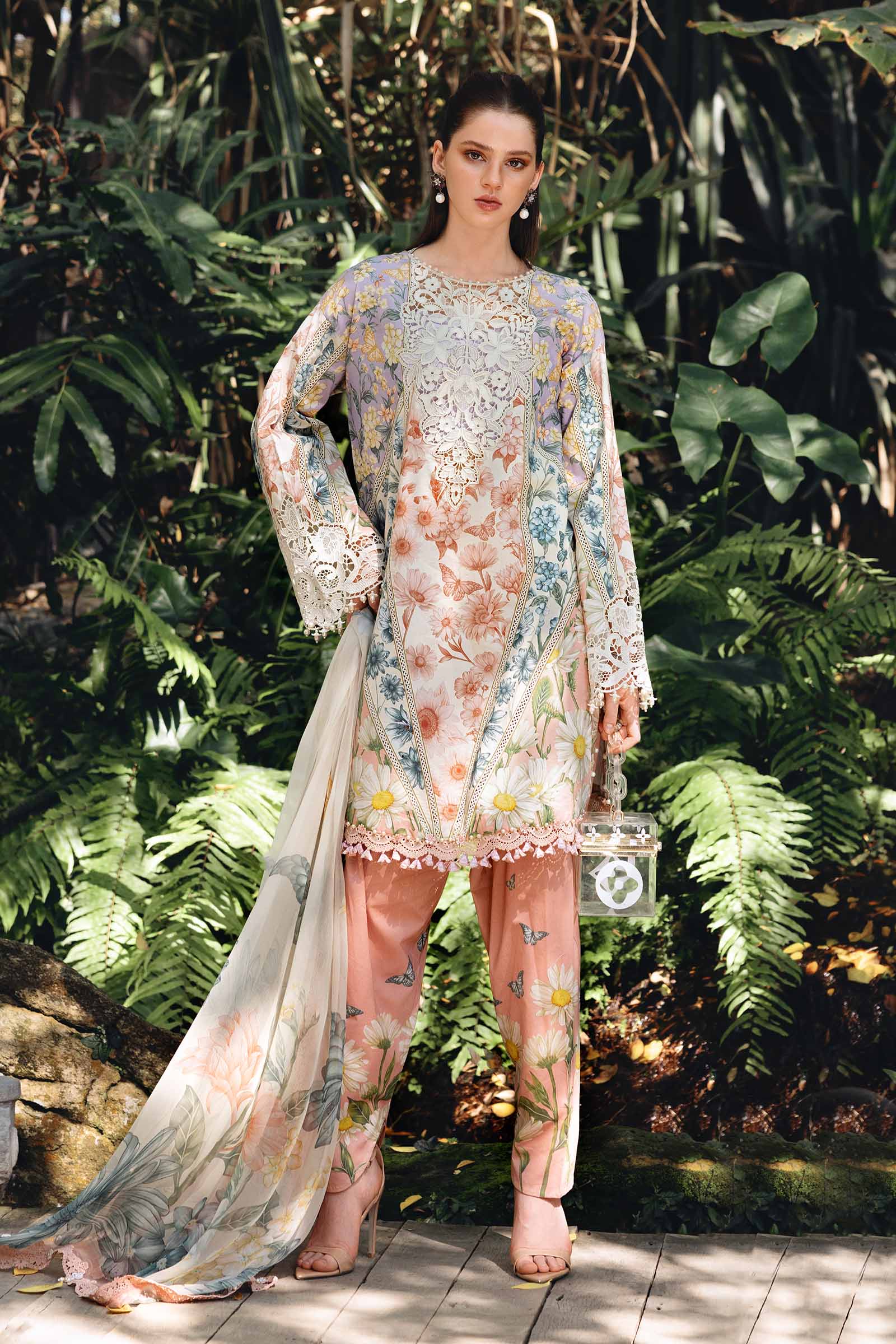 AFA - MARIA B - 3 PC Unstitched Embroidered Lawn Suit - 192