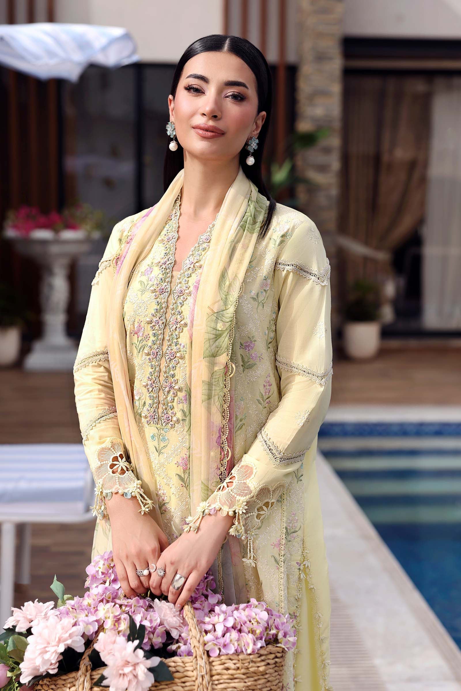AFA - MARIA B - 3 PC Unstitched Embroidered Lawn Suit - 173