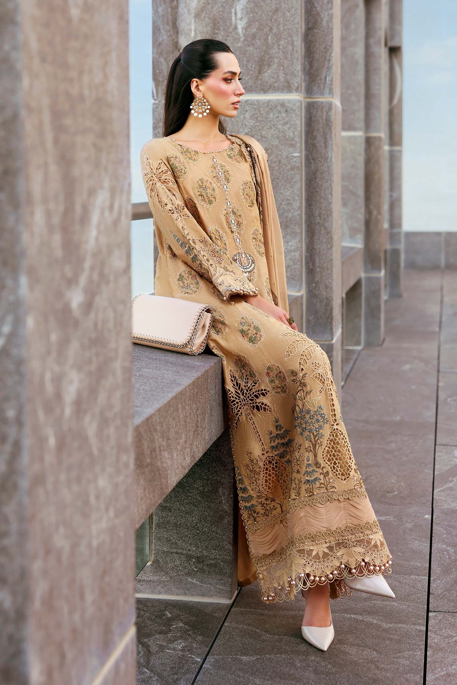 AFA - Maria.B - Luxury Lawn Unstitched Embroidered 3Pc D-2605-A - 245