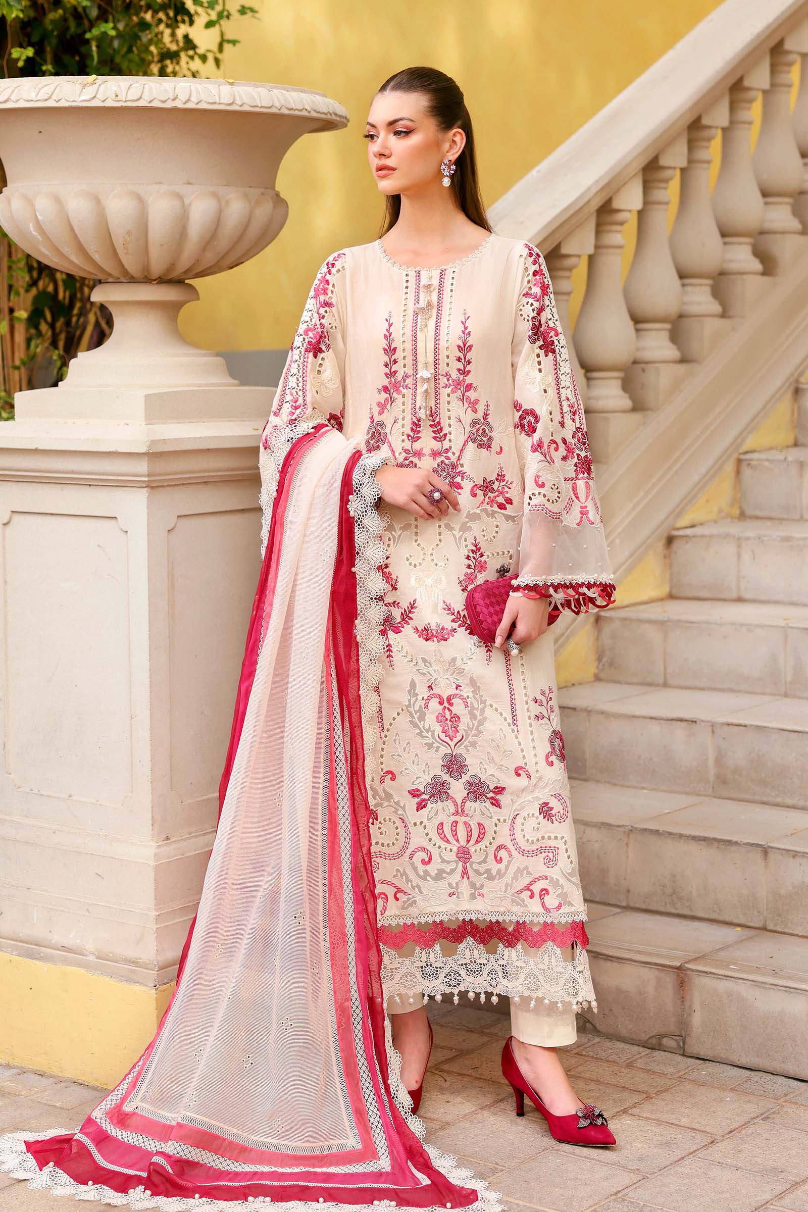 AFA - MARIA B - 3PC Luxury Lawn Unstitched Embroidered - 178