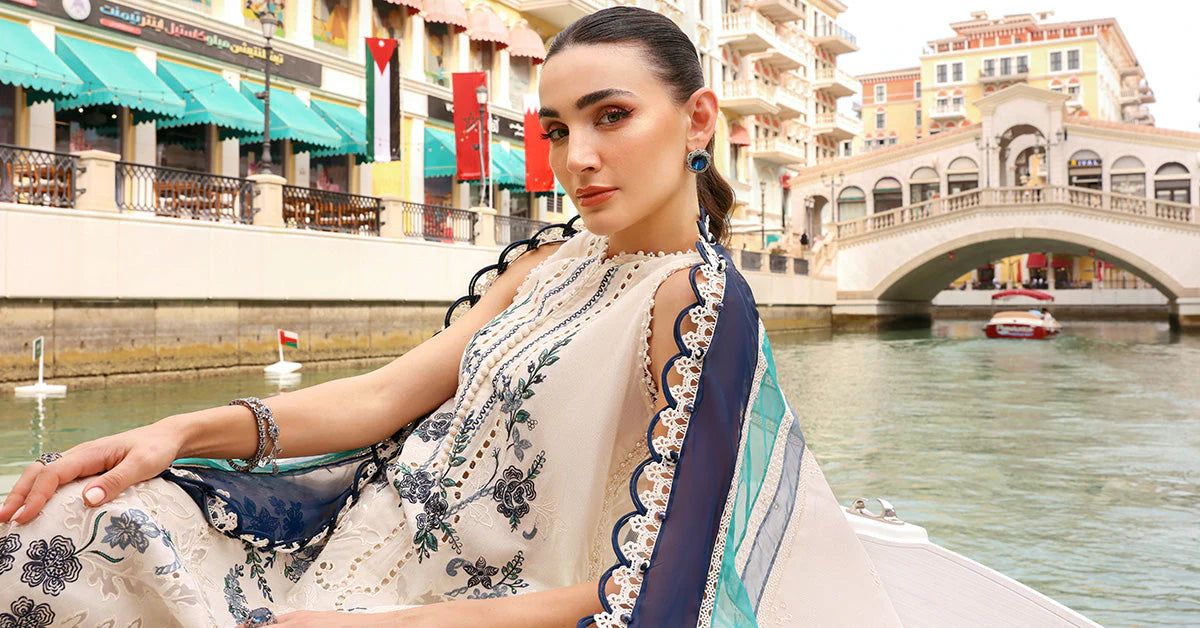 AFA - MARIA B - Luxury Lawn Unstitched Embroidered 3Pc Suit - 183