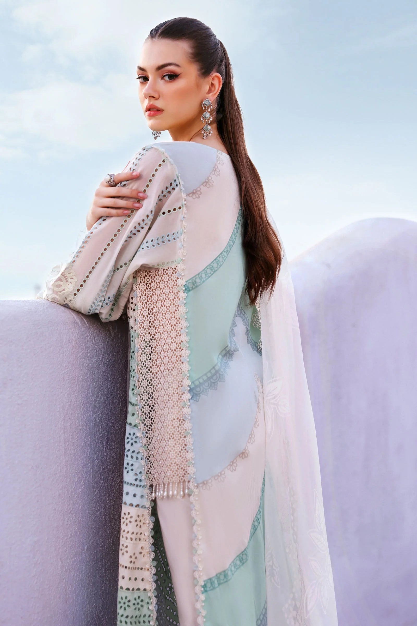 AFA - Maria B - Luxury Lawn Unstitched Embroidered 3Pc Suit - 186