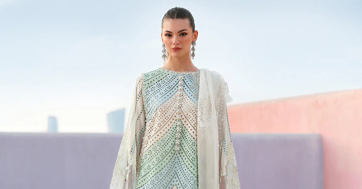 AFA - Maria B - Luxury Lawn Unstitched Embroidered 3Pc Suit - 186