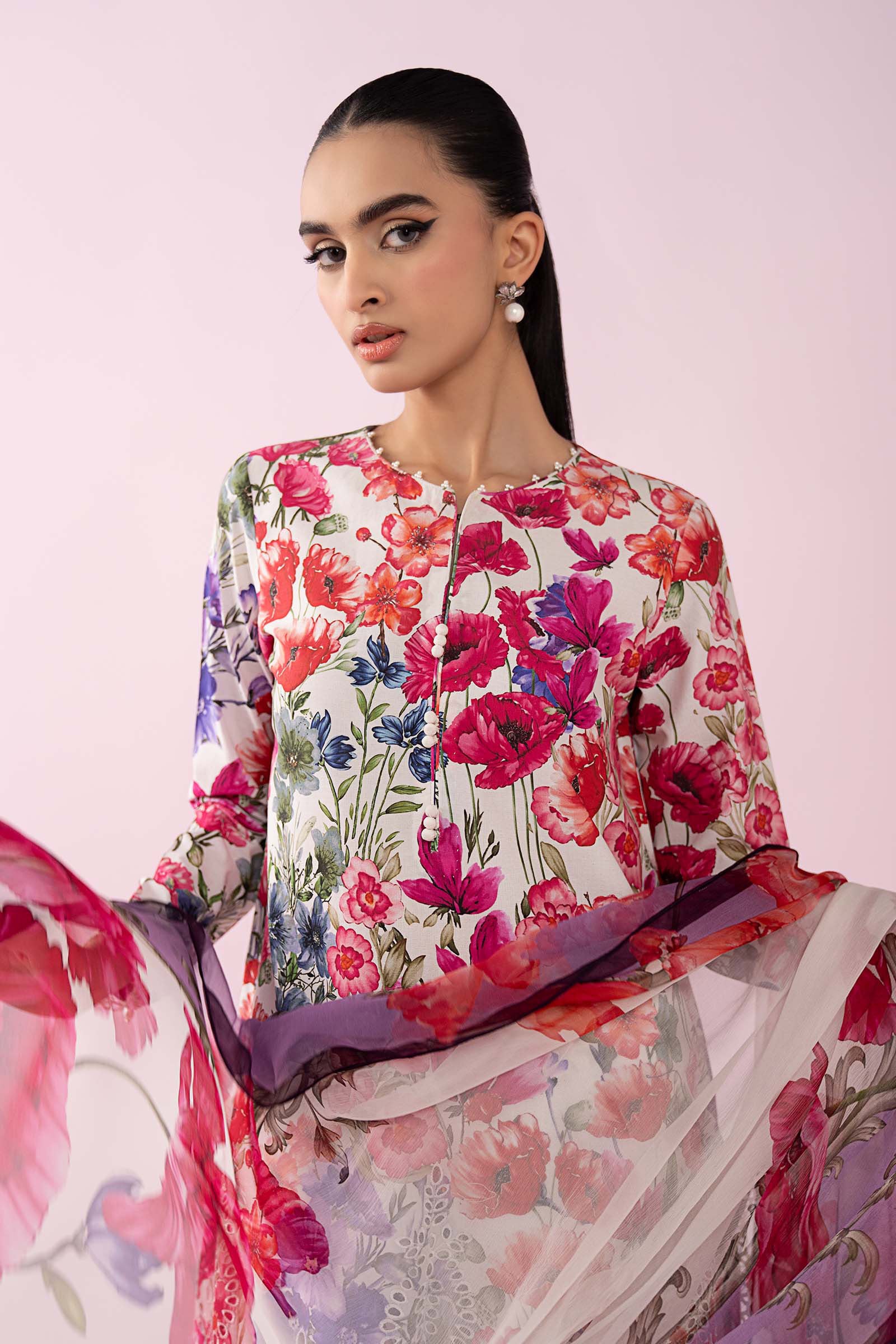 AFA - MARIA B - MPrints Embroidered Lawn Unstitched 3Pc Suit - 189