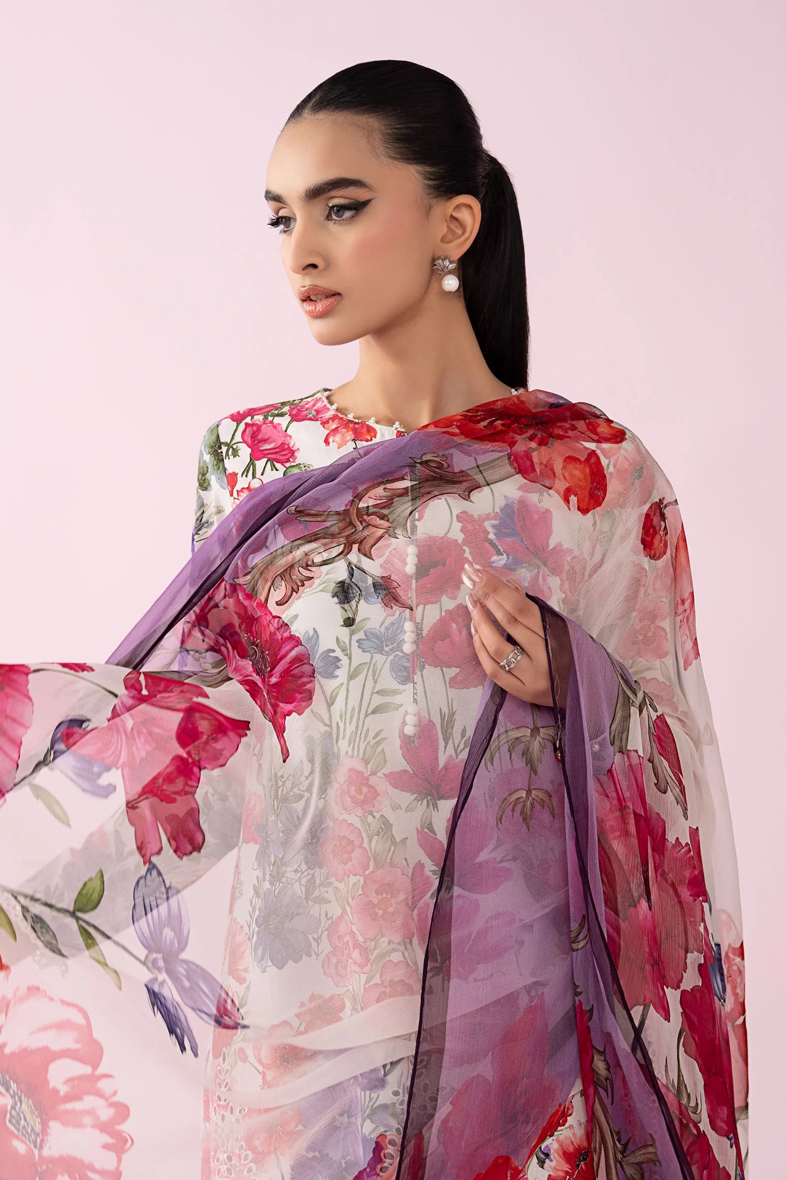 AFA - MARIA B - MPrints Embroidered Lawn Unstitched 3Pc Suit - 189