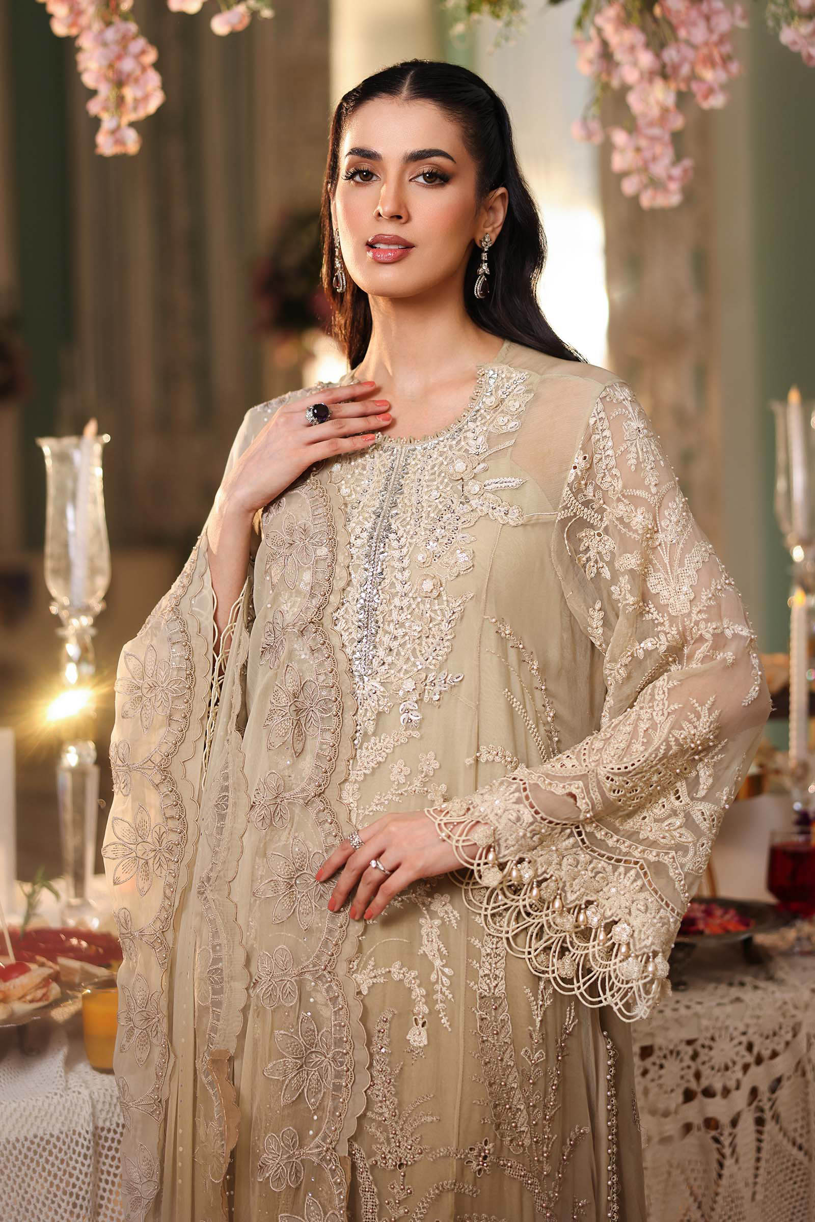 AFA - MARIA B - 3 PC Unstitched Embroidered Chiffon Suit - 170
