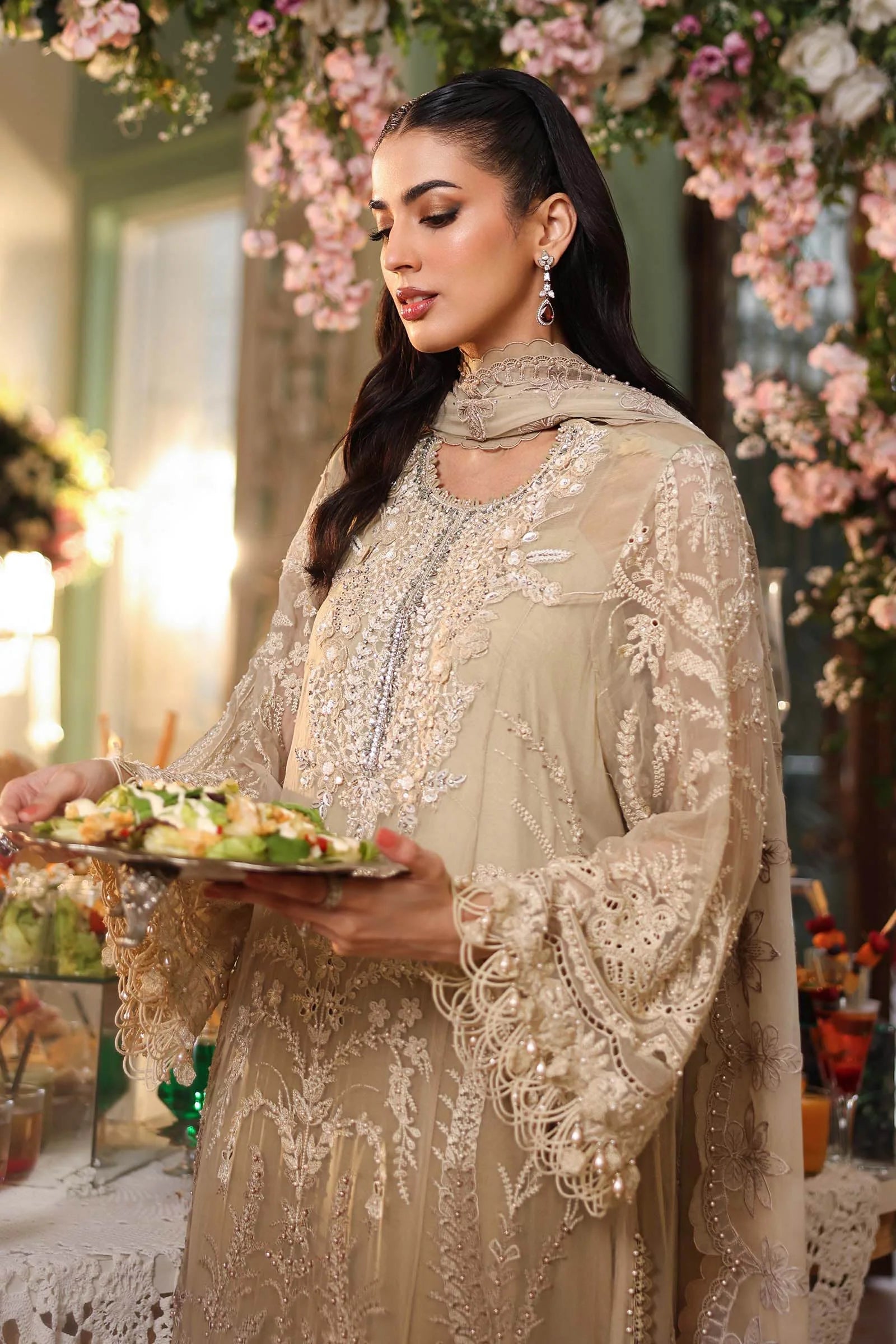 AFA - MARIA B - 3 PC Unstitched Embroidered Chiffon Suit - 170