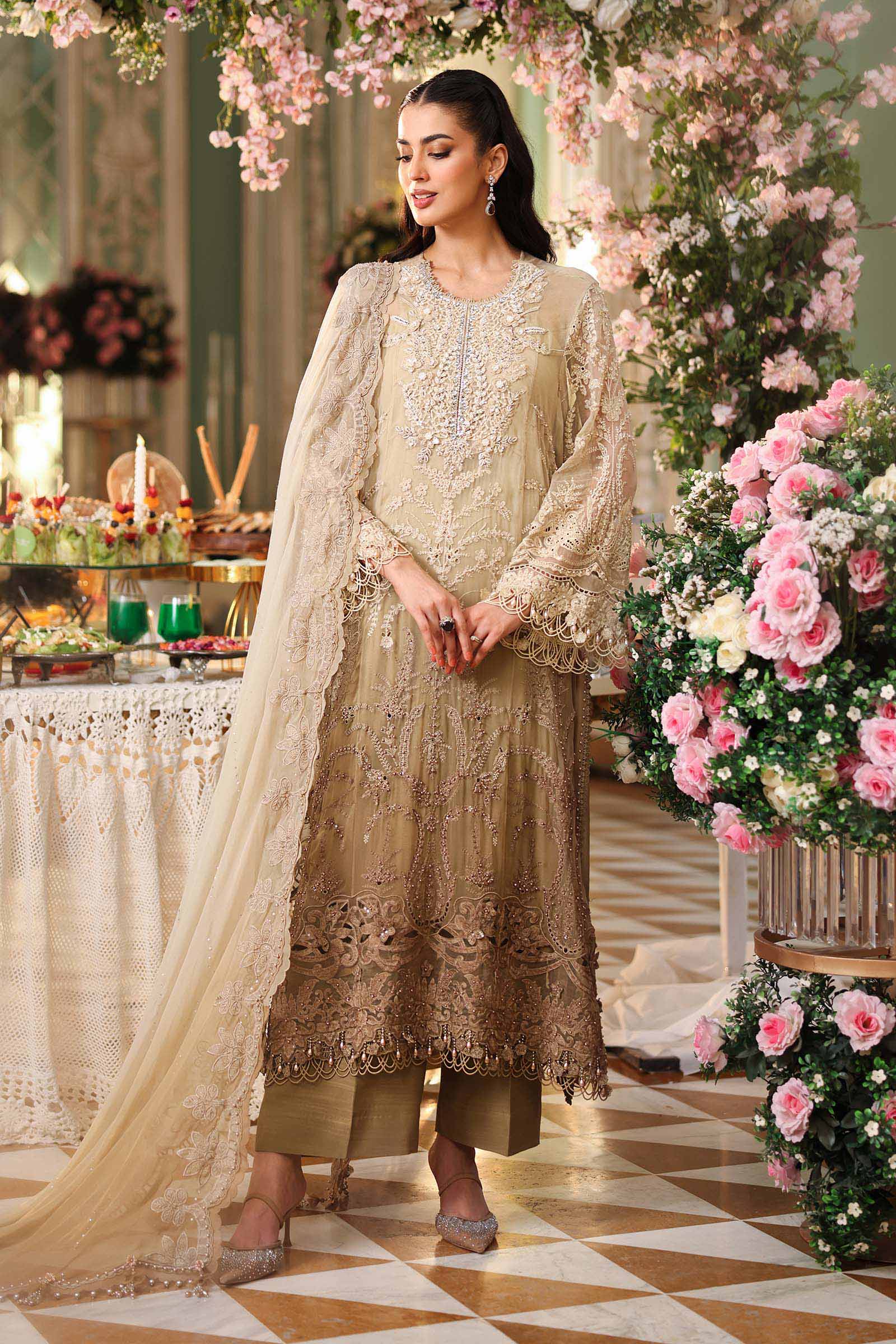 AFA - MARIA B - 3 PC Unstitched Embroidered Chiffon Suit - 170