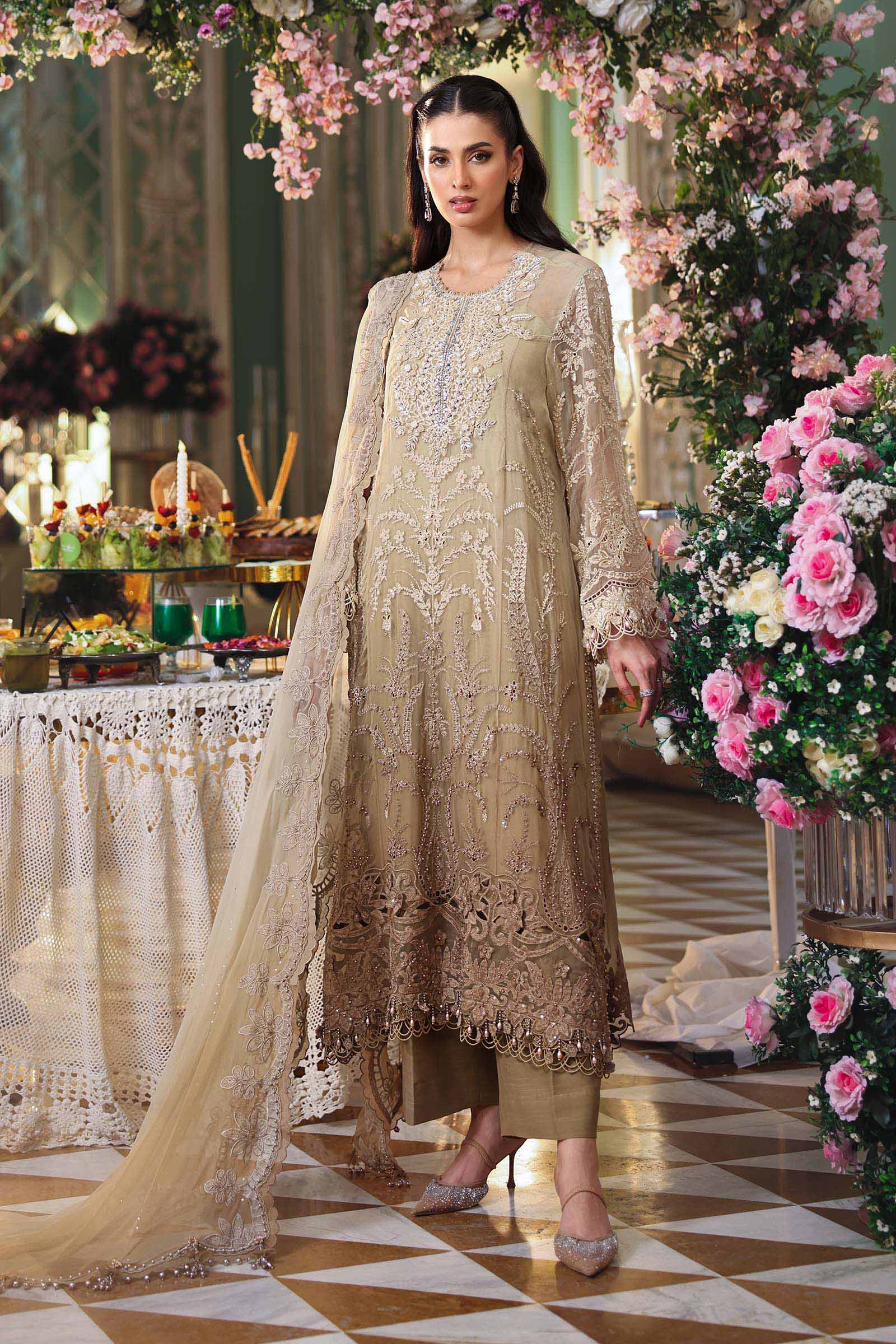 AFA - MARIA B - 3 PC Unstitched Embroidered Chiffon Suit - 170