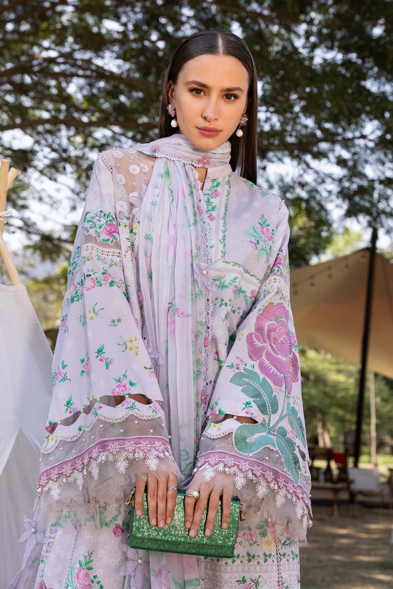AFA - MARIA B - 3 PC Unstitched Embroidered Lawn Suit - 193