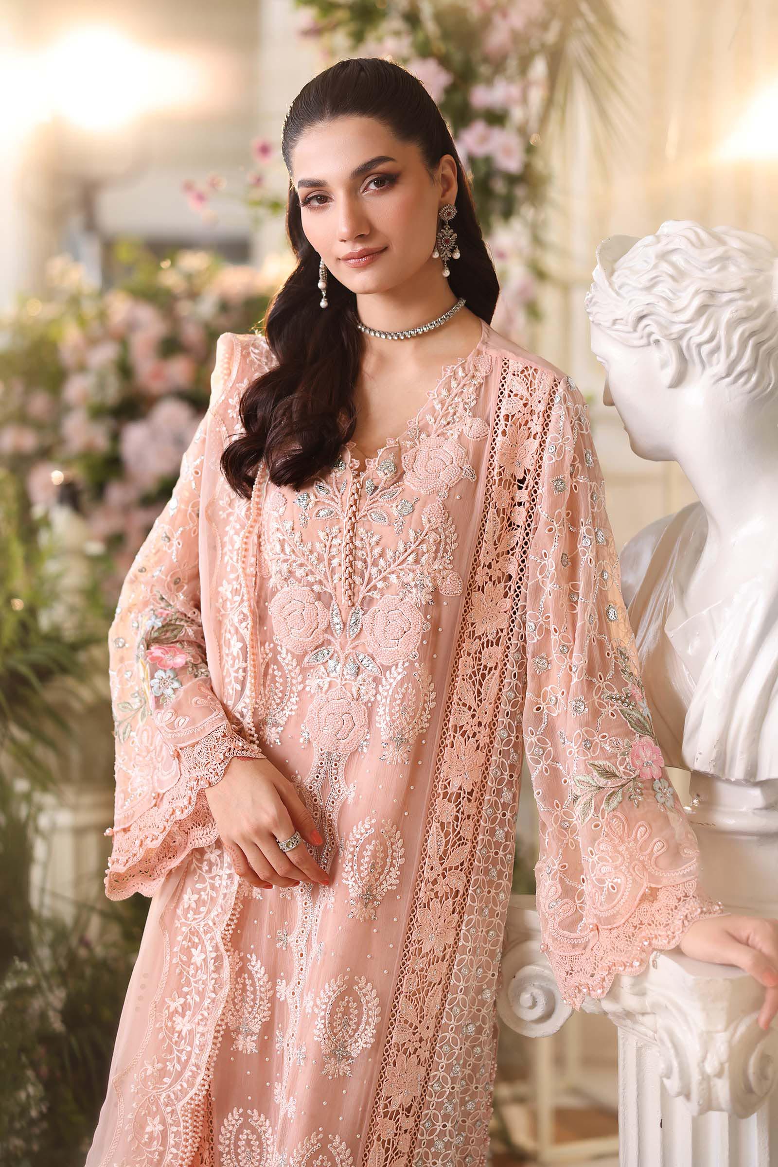AFA - MARIA B - 3 Piece Unstitched Embroidered Chiffon Suit - 66