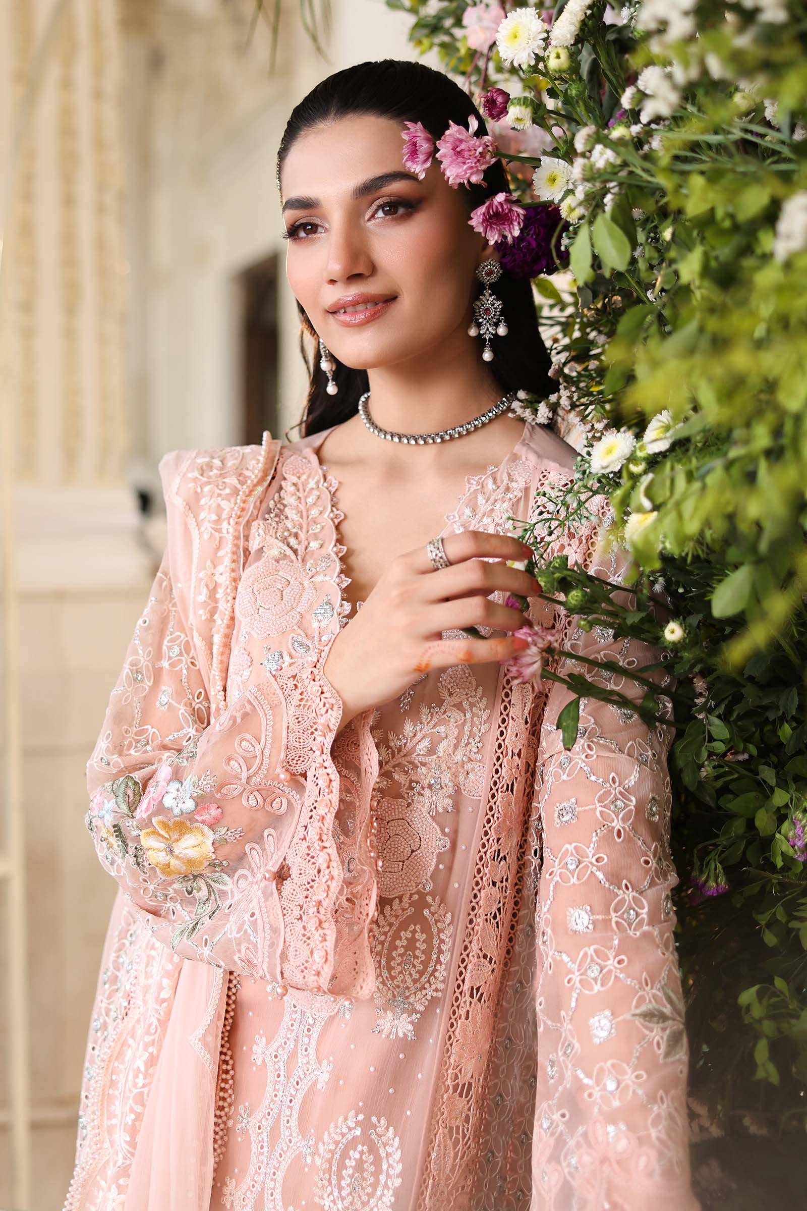 AFA - MARIA B - 3 Piece Unstitched Embroidered Chiffon Suit - 66