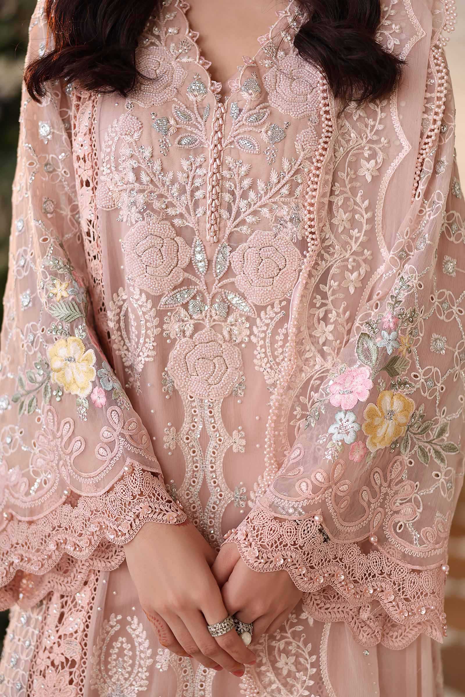 AFA - MARIA B - 3 Piece Unstitched Embroidered Chiffon Suit - 66