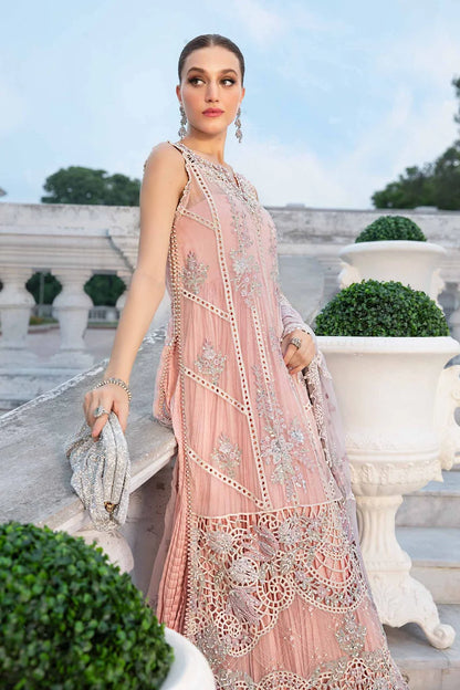Maria B Embroidered Chiffon Suit | MPC-24-MPC-24-106-BABY PINK