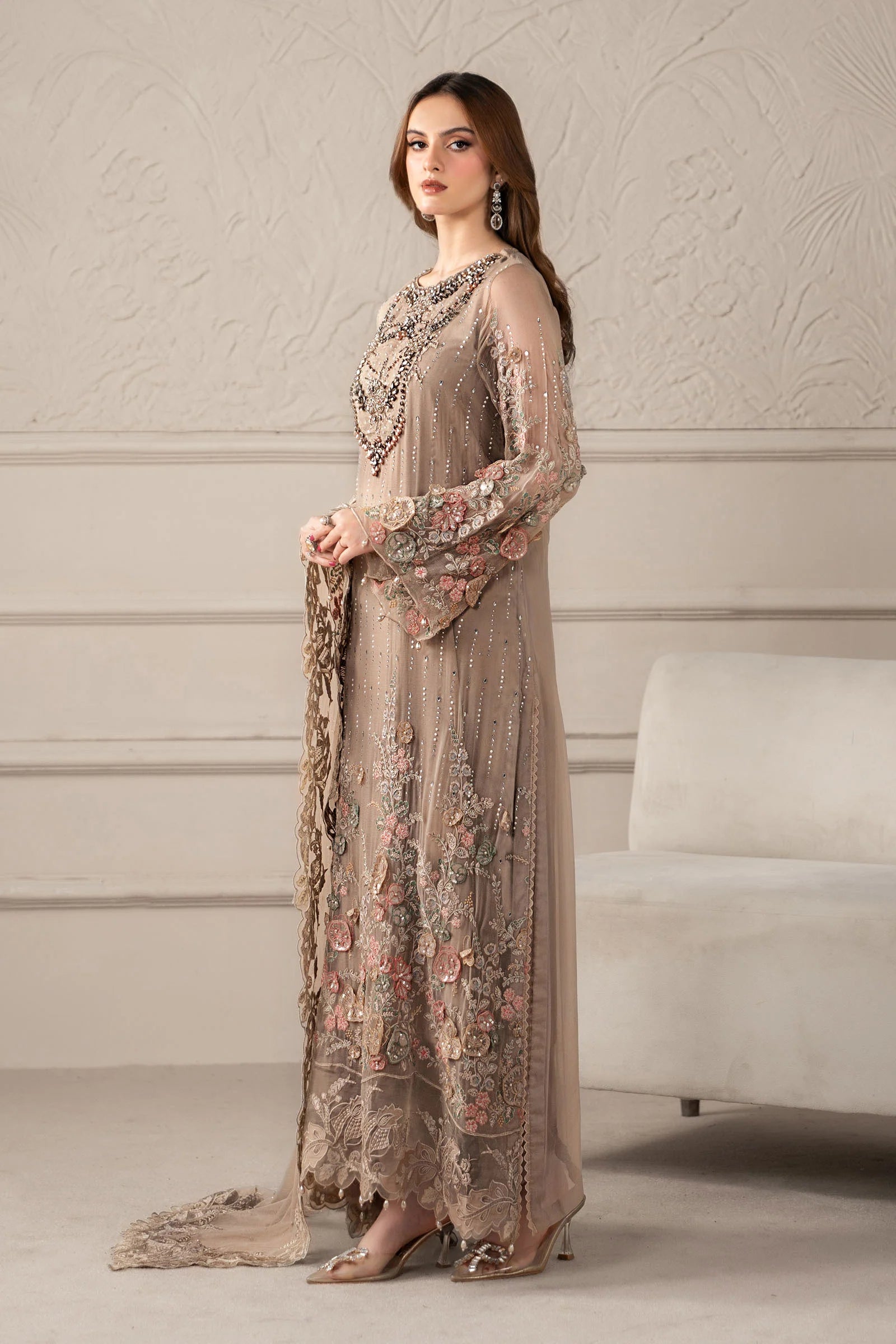 AFA - MARIA B - 3PC EMBROIDERED CHIFFON - 87