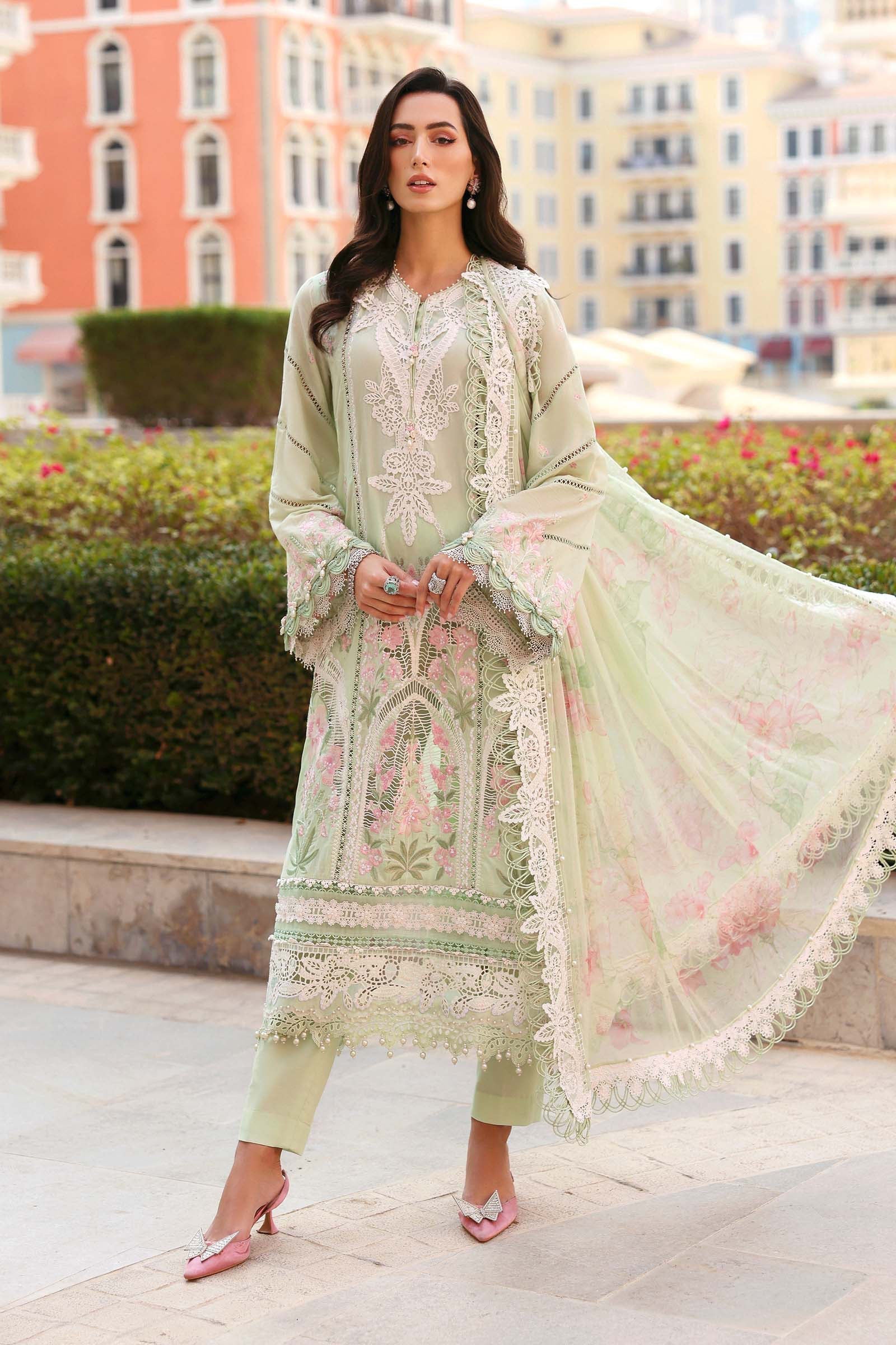 AFA - MARIA B - 3 PC Unstitched Embroidered Lawn Suit - 184